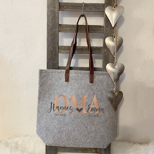 Personalized felt shopper / carrying bag / shopping bag / bag with desired slogan / bag individually designed