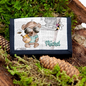 Kinder - Geldbeutel  personalisiert, Portemonnaie für Kinder, individuell gestaltet mit Motiv + Namen oder eigenem Bild