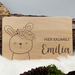 Breakfast board, breakfast board with engraving, cutting board, wooden board for children, laser engraving, personalized board, half animals