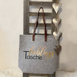 Personalized felt shopper / carrying bag / shopping bag / bag with desired saying / bag individually designed