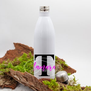 Thermos bottle 750/drinking bottle/school bottle/stainless steel bottle/water bottle with desired motif and name, personalized, individually designed