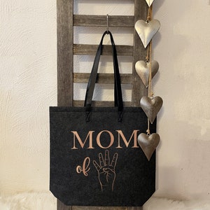 Personalized felt shopper/tote bag/shopping bag/bag with desired saying/bag individually designed