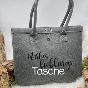 Filztasche mit Wunschmotiv/ individuell personalisiert/ MOM/ Mama/ Oma/ schönes Geschenk die Frau/ Erzieherin/ Lehrerin oder für sich Name Lieblingstasche