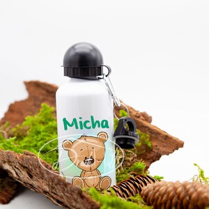 Drinking bottle, individual drinking bottle made of aluminium for children, kindergarten drinking bottle, personalized and individually designed