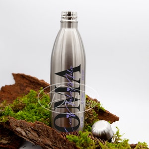 Thermos bottle 750/drinking bottle/school bottle/stainless steel bottle/water bottle with desired motif and name, personalized, individually designed