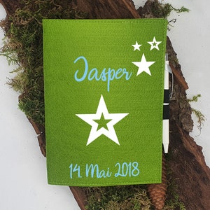 Personalisierte U-Heft-Hülle, Untersuchungsheft Personalisierte Filz Buchhülle, Filzhülle, Geschenkidee, Größe A5, personalisiertes Geschenk