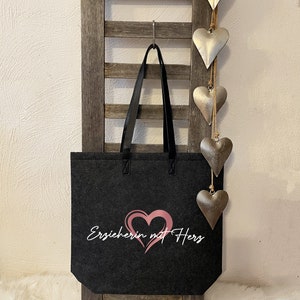 Personalized felt shopper / carrying bag / shopping bag / bag with desired slogan / bag individually designed