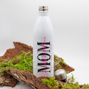 Thermos bottle 750/drinking bottle/school bottle/stainless steel bottle/water bottle with desired motif and name, personalized, individually designed
