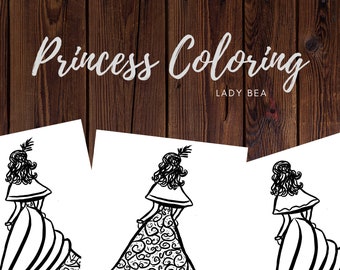 Princess Coloring Pages - Lady Bea