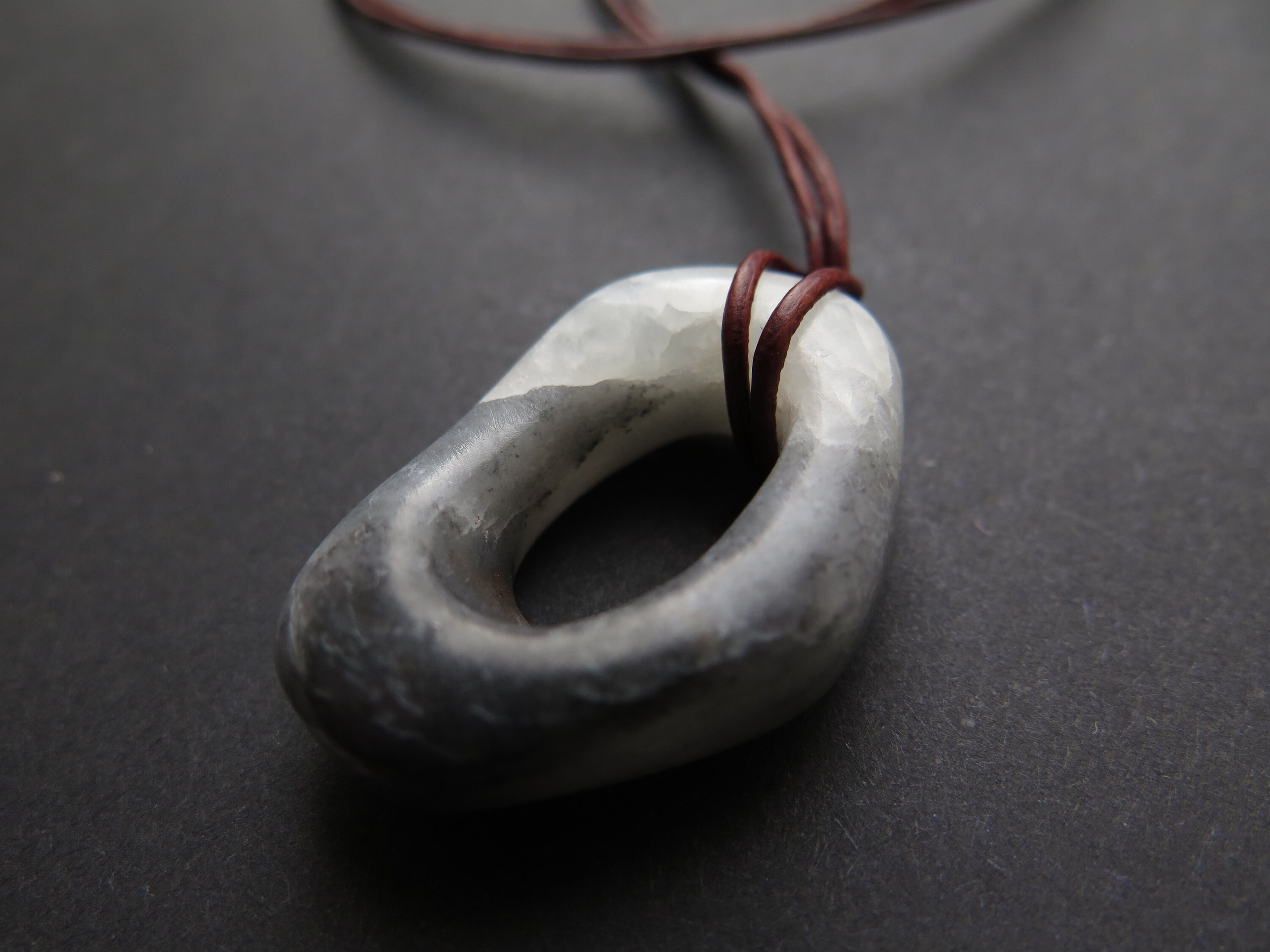 Handcrafted Jewelry Gray/White Natural Soapstone Necklace Etsy