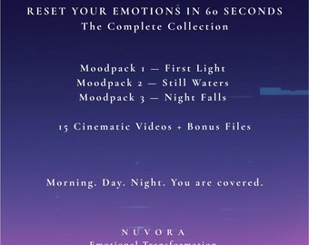 Emotional Wellness Gift for Women, 15 Cinematic Calm Videos, Anxiety Relief Sleep Video Bundle, Digital Download