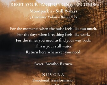 5 Anxiety Relief Cinematic Videos, Stress Relief Gift for Women, Nervous System Reset, Calm Digital Download
