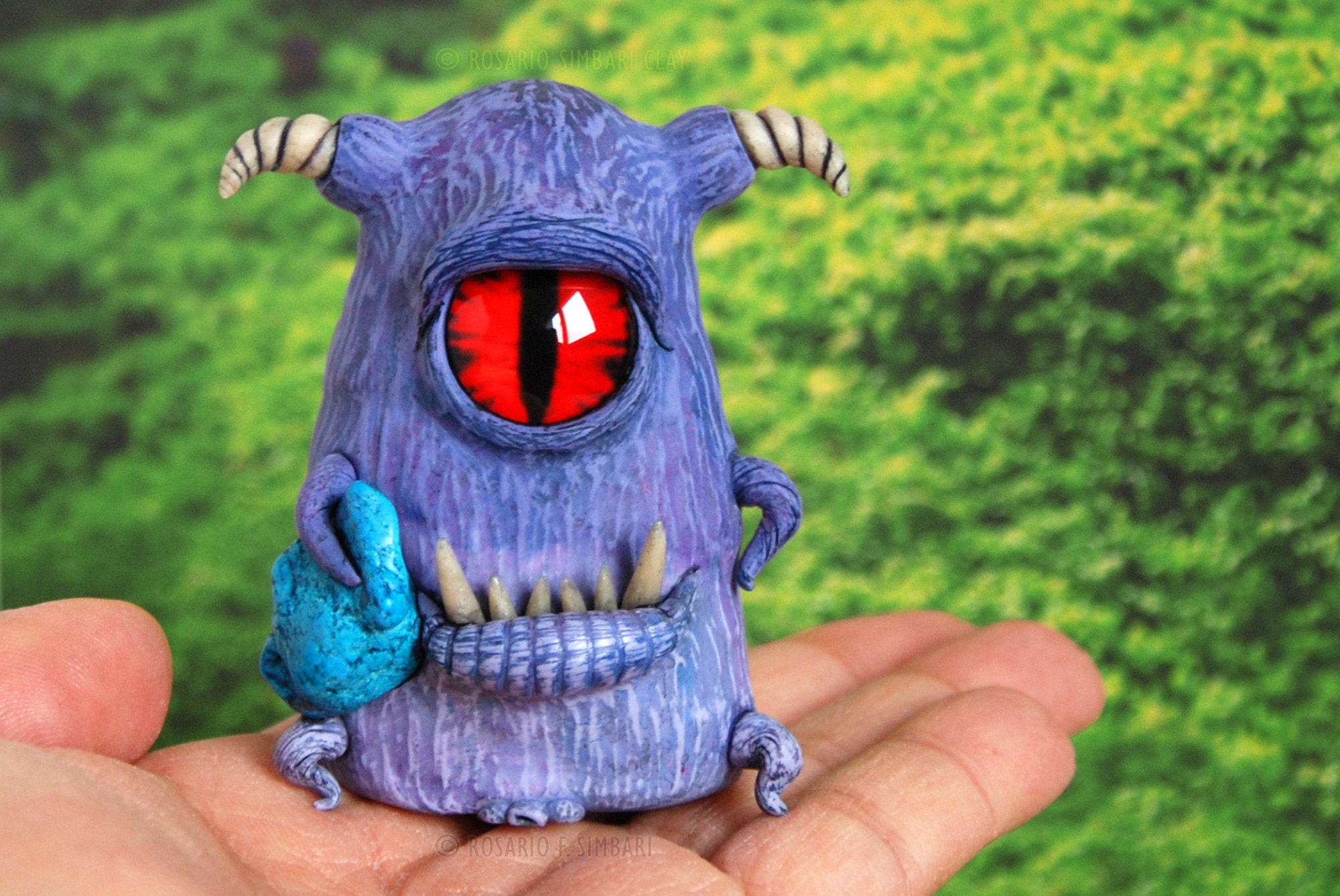 Little Devil Cyclops Monster Creature Weird Original - Etsy