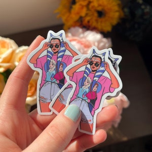 Ahsoka in a Frozen Shirt Vinyl Sticker