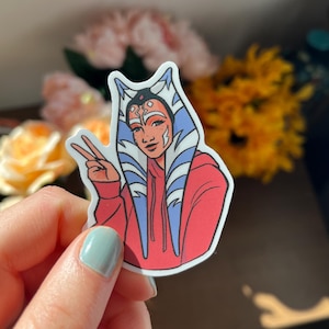 Ahsoka in a Hoodie Vinyl Sticker