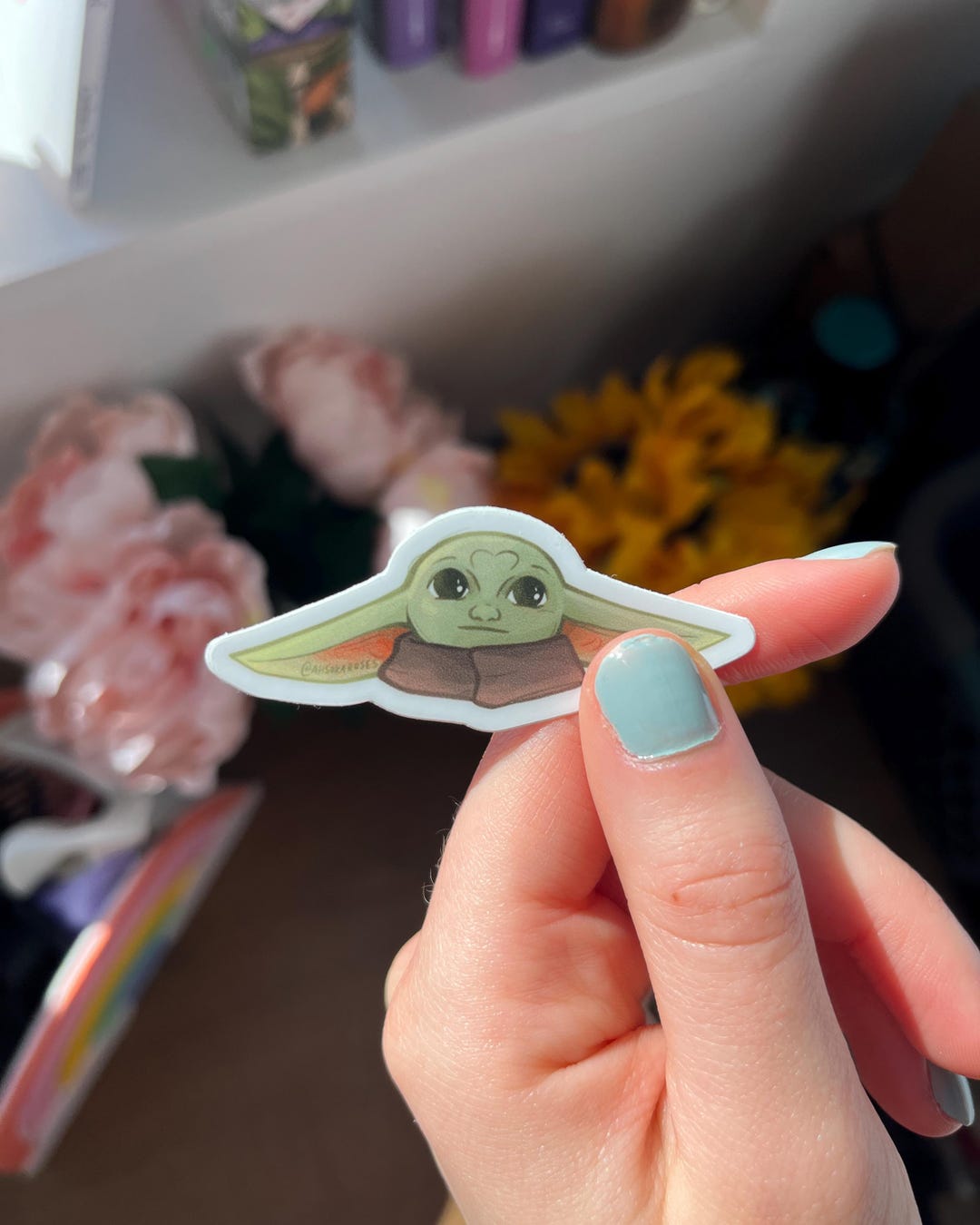 Baby Yoda Vinyl Sticker - Etsy