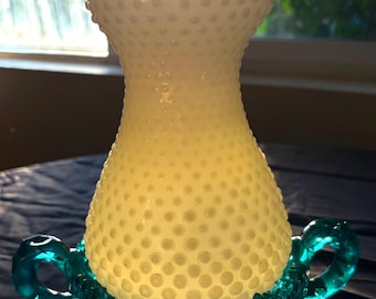 Vintage Dual-Glow Custom Fairy Lamp – Zeldzaam intens groen uraniumglas en Ring of Fire melkglas | GROTE OPENING: ontvang een gratis cadeau bij aankoop!