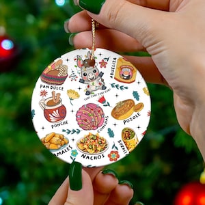 Tuki Tuki Ornaments, Hispanic Traditions Ornament, Spanish Ornaments, Pan Dulce, Mexican Christmas, Ceramic Ornament, 4 Shapes