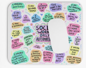 Social Worker Mousepad, Patients, Gift for a friend, Affirmation Mousepad, Gift for Her, Gift for Him, Social Worker Office, Social Worker