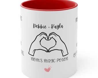 Custom Mom + Daughter Mug, MOM Mug gift customized, Mom Daily Affirmation Mug, Mom Mug, Personalized Mug, Personalized Gift, Coffee Mug11oz