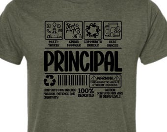 Principal Shirt, Funny Principal Gift, School Administrator Tee, Education Leader Shirt, Principal Appreciation Gift