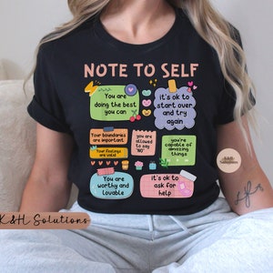 Counselor Note To Self, Mental Health School Psychologist, School, Positive Message, Gift for Her or a friend