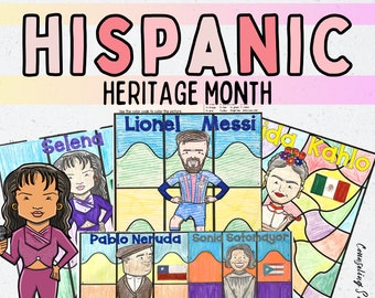 Hispanic Heritage Month Coloring Sheets, Color by Code,  National Hispanic Heritage Month Coloring Sheets ,  Latino Heritage Month, Hispanic