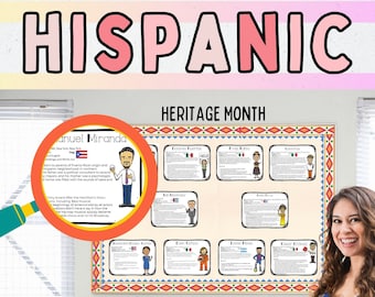 Hispanic People: 42 Mini Biographies for Hispanic Heritage Month | Mini posters | Hispanic Leaders