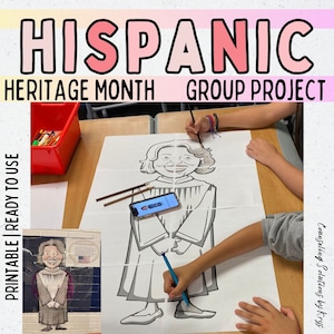 Hispanic Heritage Month, Collaborative Project,  National Hispanic Heritage Month people ,  Cinco de Mayo, Bulletin Board,Hispanicdecoration