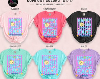 Happy To See Your Face Shirt, Custom School Staff Shirt, Teacher Team Shirt, Counselor Shirt, Personalized Crew Tee