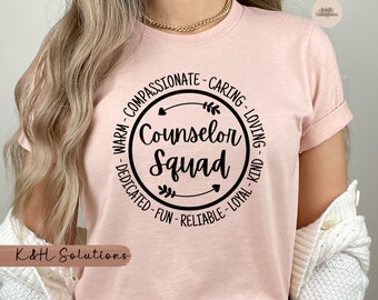 Squadra di consiglieri, squadra di consiglieri, magliette da consiglieri, camicie della squadra di consulenza, squadra di consulenza, regalo per lei, settimana di apprezzamento
