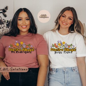 Teacher Shirt,  Maestra Shirt, Dual Language Crew, SPANISH Teacher, Maestra Bilingue 2023, Bilingual Teacher Gift, Motivational Shirt,