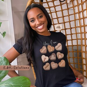 Mois de l’histoire des Noirs, Saint-Valentin et BHM, Fier histoire des Noirs, Chemise mélanine, Chemise de travailleur social noir, T-shirt de travailleur social, Cadeau pour elle