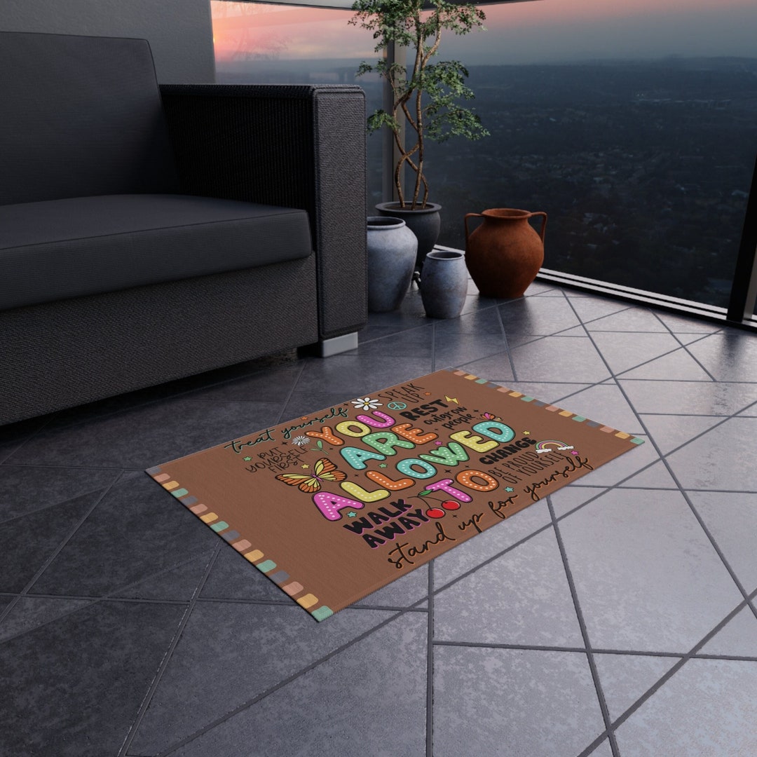 Personalized Affirmation Rug: Motivational Decor, Custom Quote Rug (24 ...