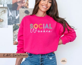 Sozialarbeiter Sweatshirt, Geschenk Sozialarbeiter, Schulratgeber Sweatshirts, Schulsozialarbeit Monat, Studentenabschluss, SchulSozialarbeiter