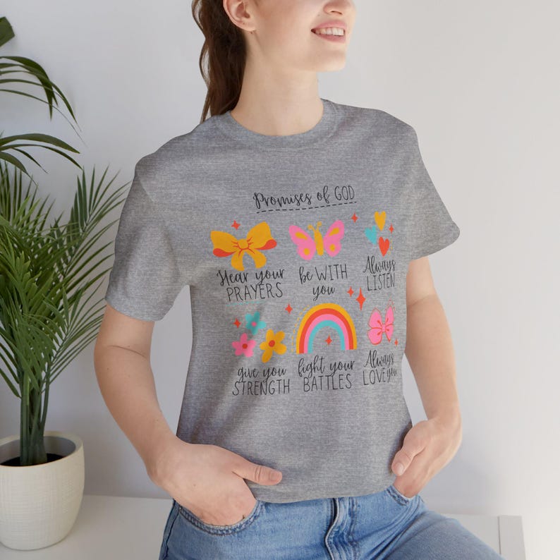 Faith-Inspired Tee, Inspirational Quote T-Shirt, Butterfly Art Shirt, Christian Gift, Everyday Wear, Uplifting Apparel image 6