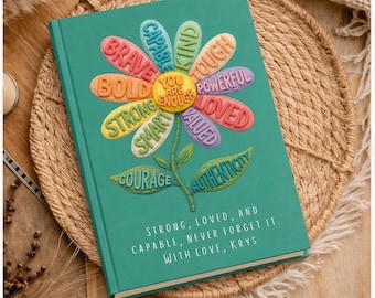 Personalized Journal Gift of You Are Enough Floral | Hardcover Matte