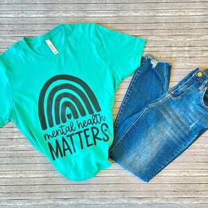 Mental Health Matters, Counselor, Mental Health Shirt, School Counselor Shirt, Rainbow Counseling shirt