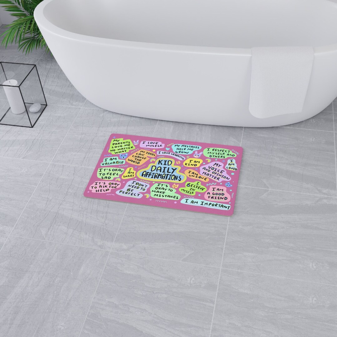 Affirming Rugs Positive Affirmations Kids Room Mat: Sublimation Rug (27