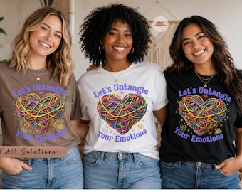 Let’s Untangle Your Emotions Shirt, Mental Health Tee, Therapist, Counselor, Social Worker Shirt, Self Care Gift