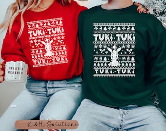 Christmas Spanish Tuki Ugly Sweater: Feliz Navidad Sweatshirt, Christmas 2025