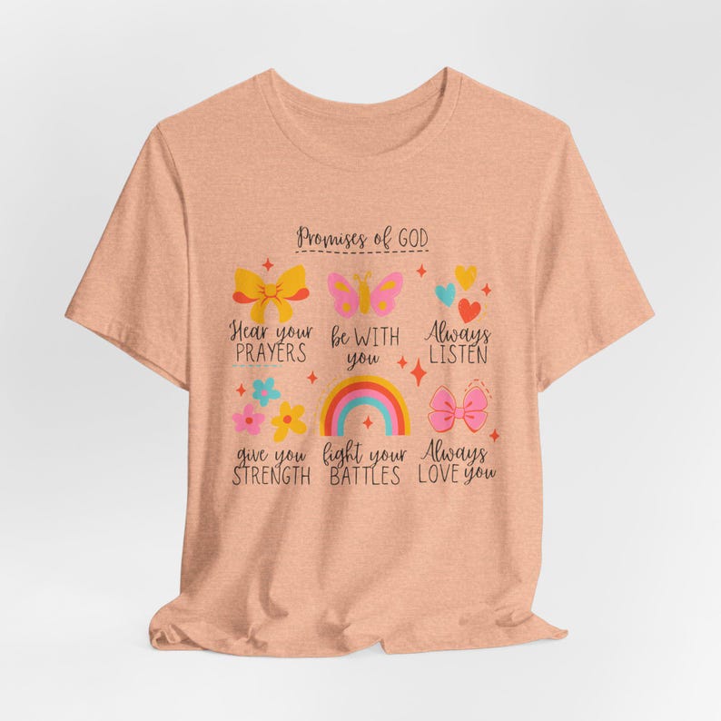 Faith-Inspired Tee, Inspirational Quote T-Shirt, Butterfly Art Shirt, Christian Gift, Everyday Wear, Uplifting Apparel image 3