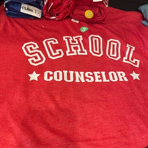 School Counselor Shirt, School Shirt, Counselor, Gift for her, Back To School, Gift for a friend, Counseling shirt, Team Shirt College style