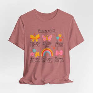 Faith-Inspired Tee, Inspirational Quote T-Shirt, Butterfly Art Shirt, Christian Gift, Everyday Wear, Uplifting Apparel image 2