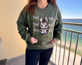 Embroidered Tuki Tuki Burrito Sabanero Sweatshirt, Christmas Crew, Funny Group Christmas, Tuki Tuki Sweatshirt, Feliz Navidad 2024
