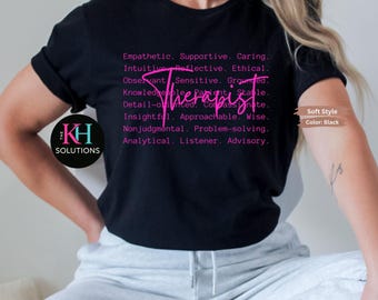 Therapist Traits Shirt, Mental Health Shirt, Counselor Gift, Therapy Apparel, Psychologist Tee