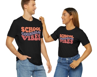 Camiseta con el mensaje "Consejero Escolar": Regalo retro de agradecimiento para consejeros