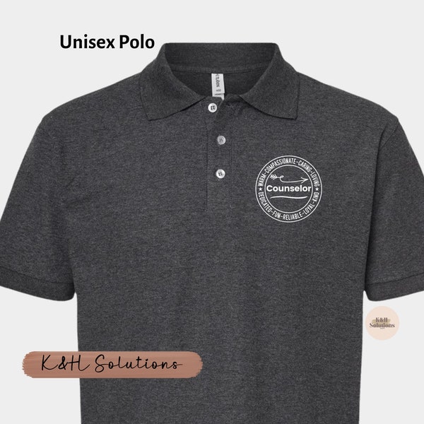 School Counselor Polo, Counselor Polo, School Office, Gift for Him, Gift for Her
