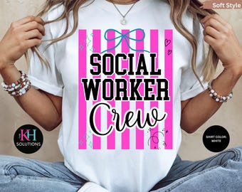 Social Worker Crew Shirt, Social Work Gift, School Social Worker Shirt, Social Work Team Tee, Social Worker Apparel
