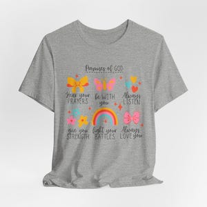 Faith-Inspired Tee, Inspirational Quote T-Shirt, Butterfly Art Shirt, Christian Gift, Everyday Wear, Uplifting Apparel image 4